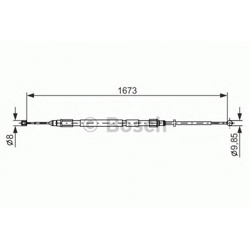 1987477947 BOSCH Трос ручного гальма — фото товара