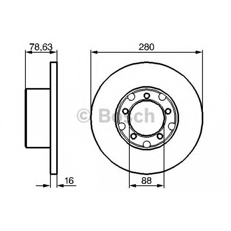 0986478201 BOSCH Гальмівний диск BD161 — фото товара