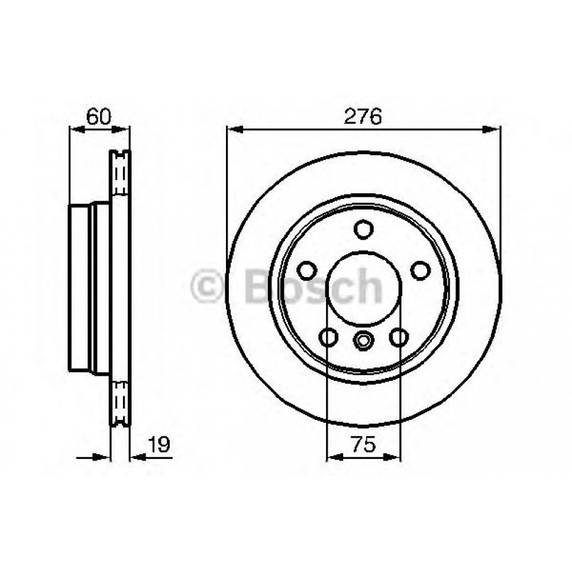 0986478642 BOSCH Гальмівний диск BD560 — фото товара №1