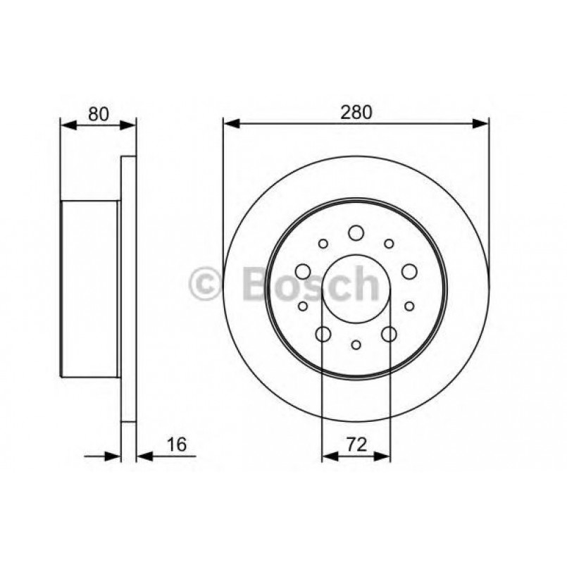 0986479399 BOSCH Гальмівний диск — фото товара №1