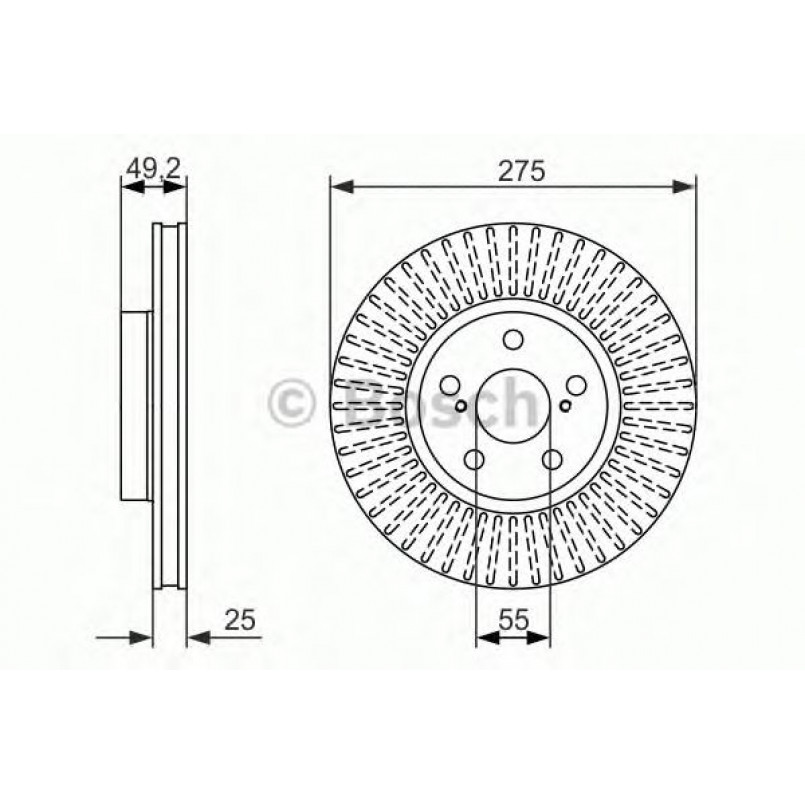 0986479619 BOSCH Гальмівний диск BD1462 — фото товара