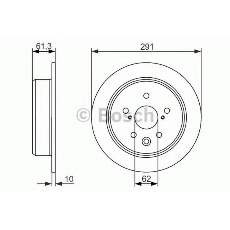 0986479657 BOSCH Гальмівний диск BD1501 — фото товара