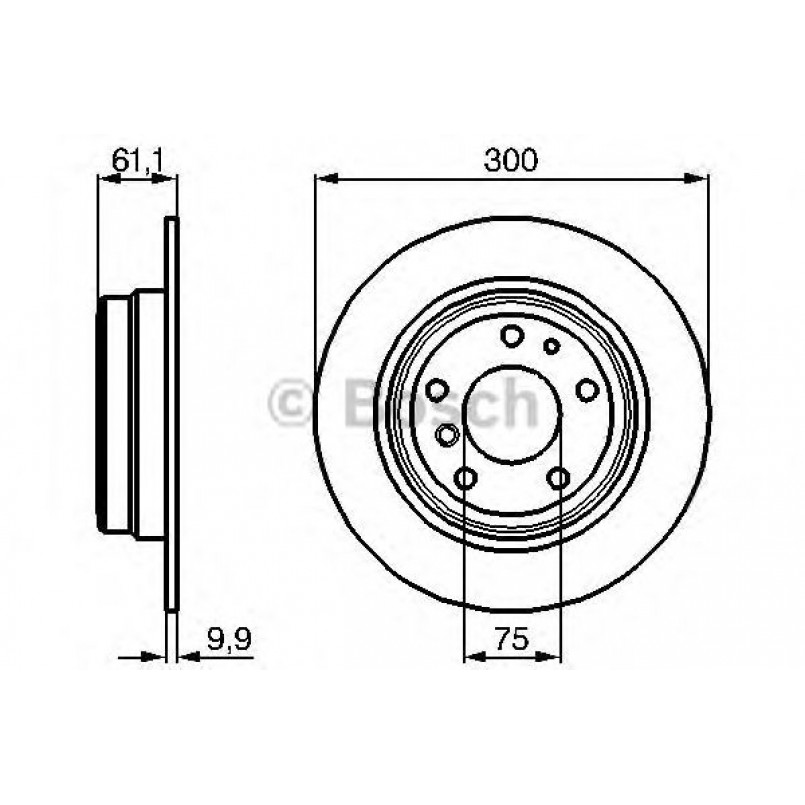 0986478321 BOSCH Гальмівний диск BD264 — фото товара