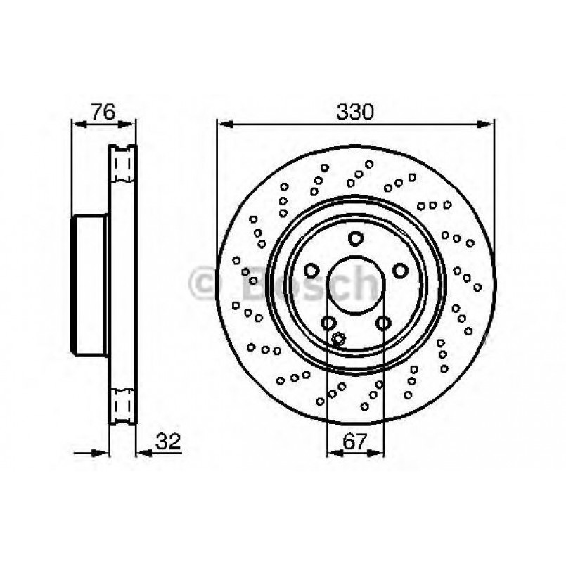 0986478470 BOSCH Гальмівний диск BD399 — фото товара №1