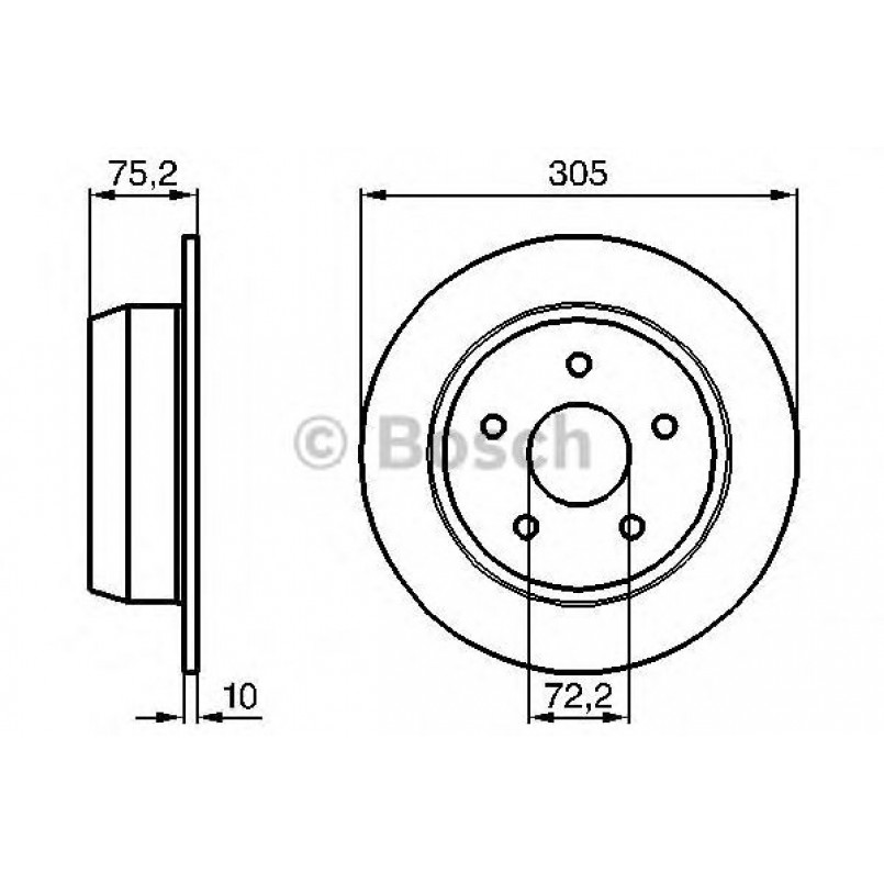 0986478771 BOSCH Гальмівний диск BD682 — фото товара №1