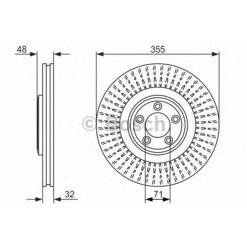 0986479754 BOSCH Гальмівний диск BD1584 — фото товара №1