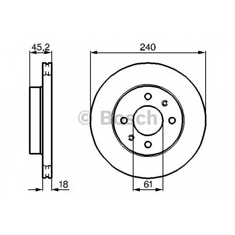 0986478533 BOSCH Гальмівний диск BD456 — фото товара