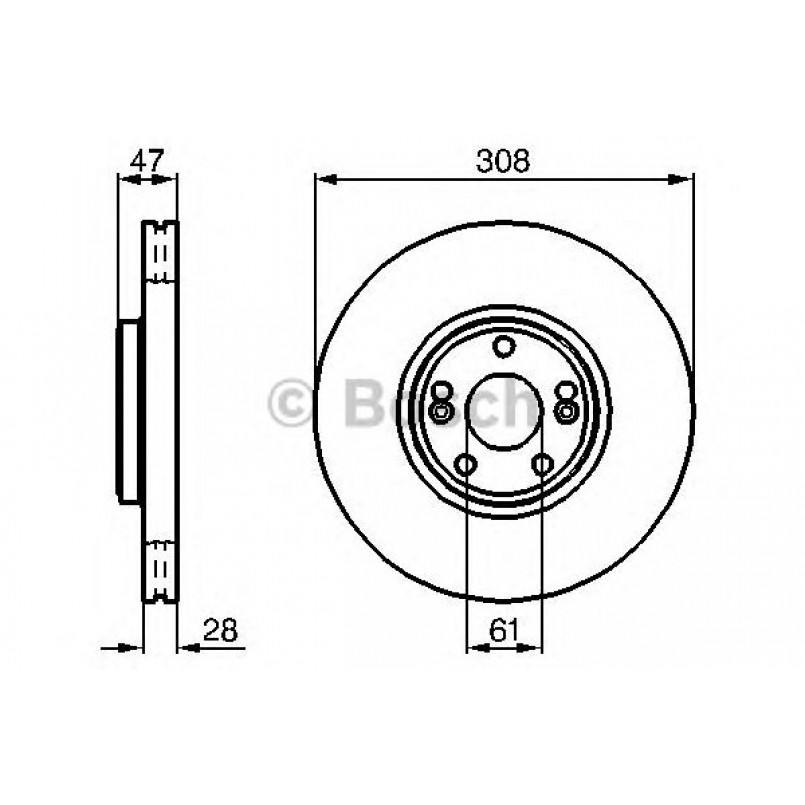 0986479199 BOSCH Гальмівний диск BD1068 — фото товара №1