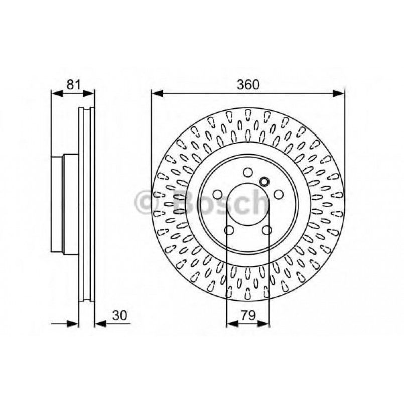 0986479557 BOSCH Гальмівний диск BD1401 — фото товара