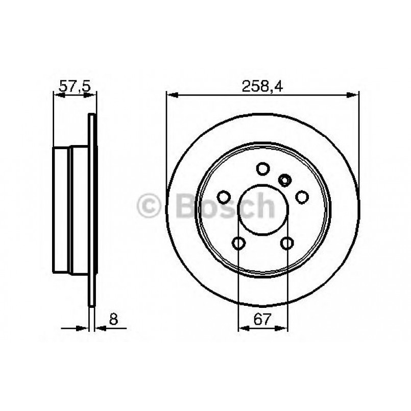 0986479235 BOSCH Гальмівний диск BD1101 — фото товара №1