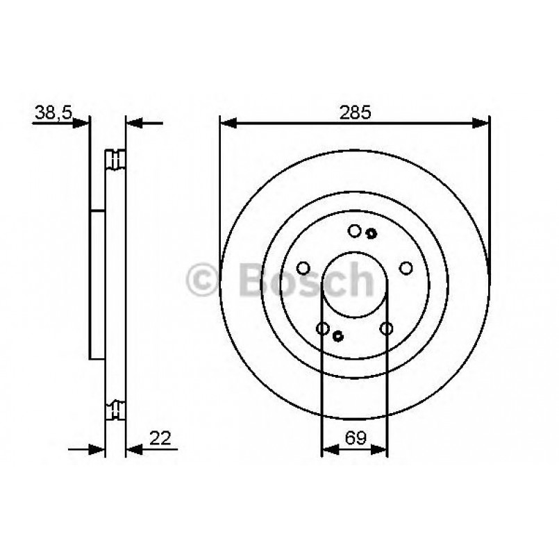 0986479470 BOSCH Гальмівний диск BD1328 — фото товара
