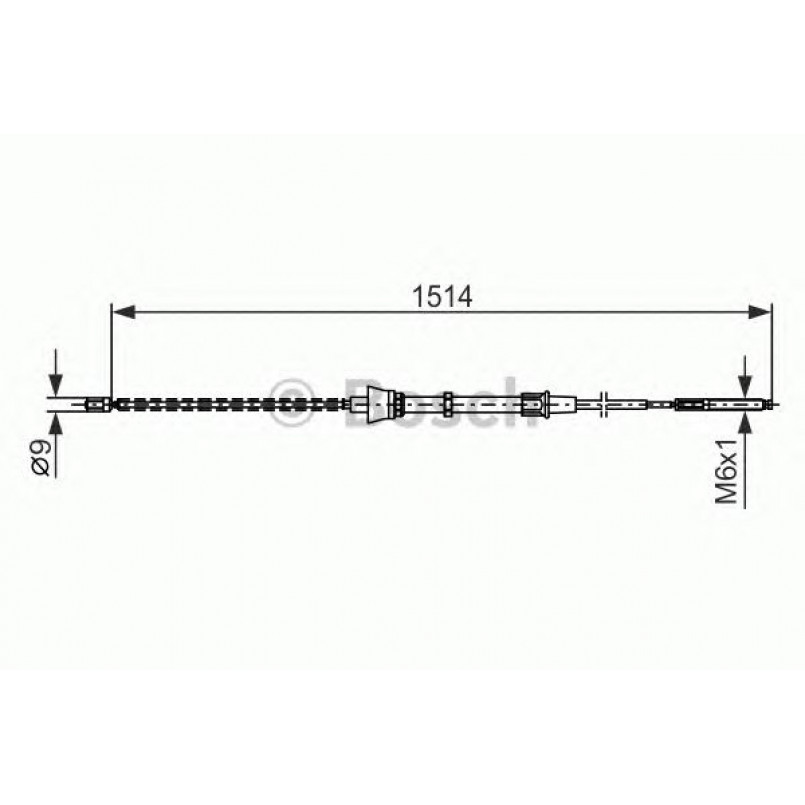 1987477695 BOSCH Трос ручного гальма — фото товара