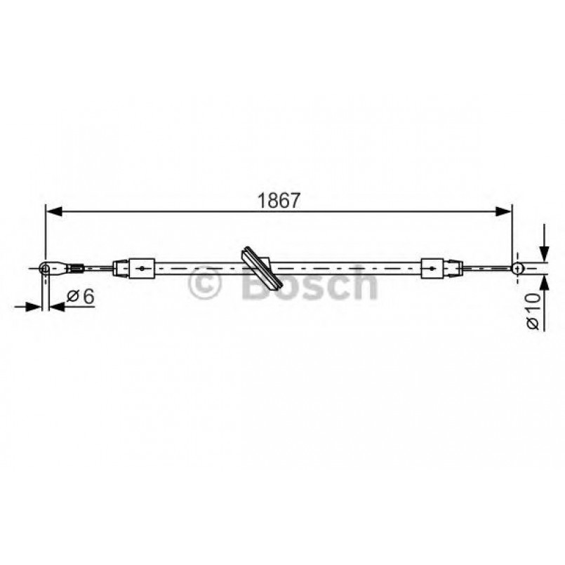 1987482028 BOSCH Трос ручного гальма — фото товара