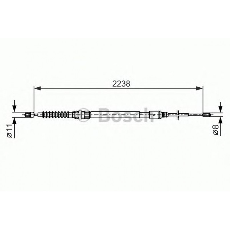 1987482373 BOSCH Трос ручного гальма — фото товара