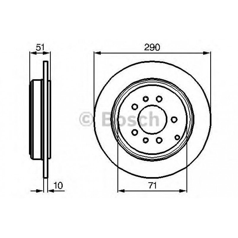0986478733 BOSCH Гальмівний диск BD646 — фото товара