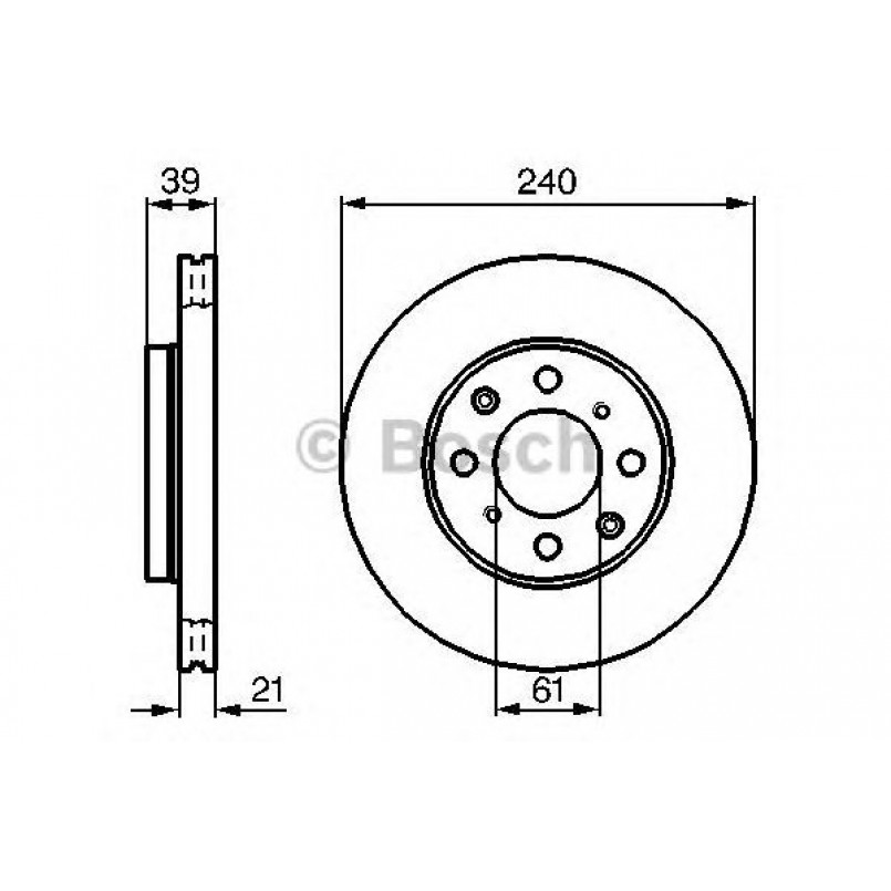 0986479033 BOSCH Гальмівний диск BD920 — фото товара