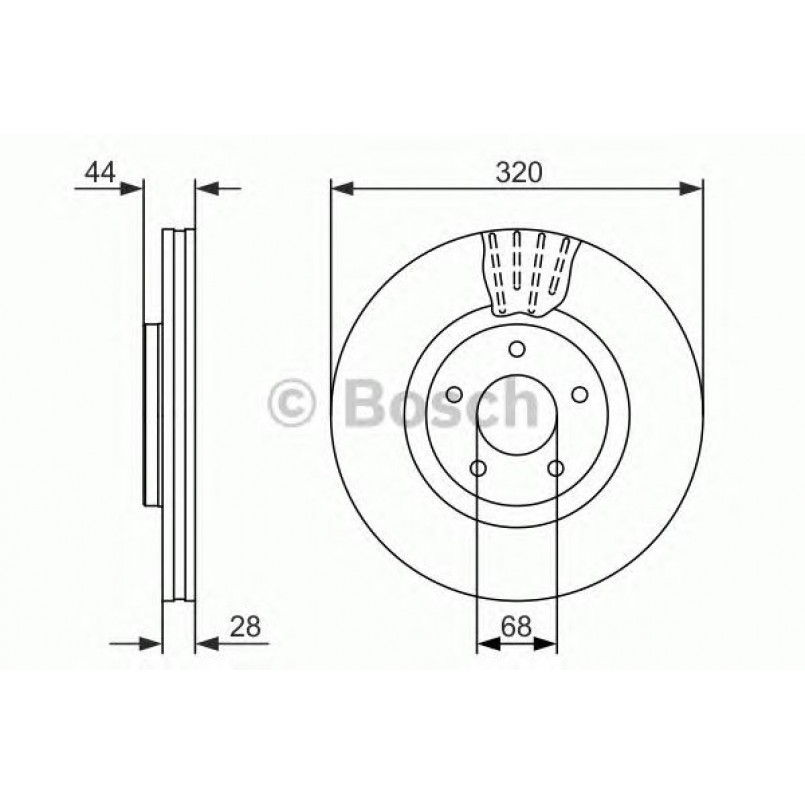 0986479679 BOSCH Гальмівний диск BD1517 — фото товара №1