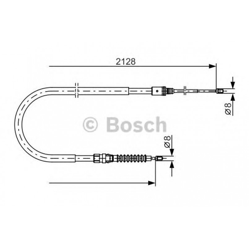 1987482324 BOSCH Трос ручного гальма — фото товара