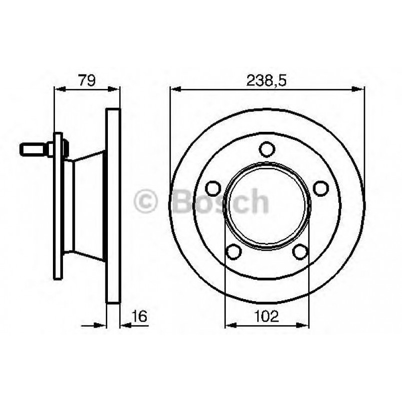 0986478357 BOSCH Гальмівний диск BD297 — фото товара