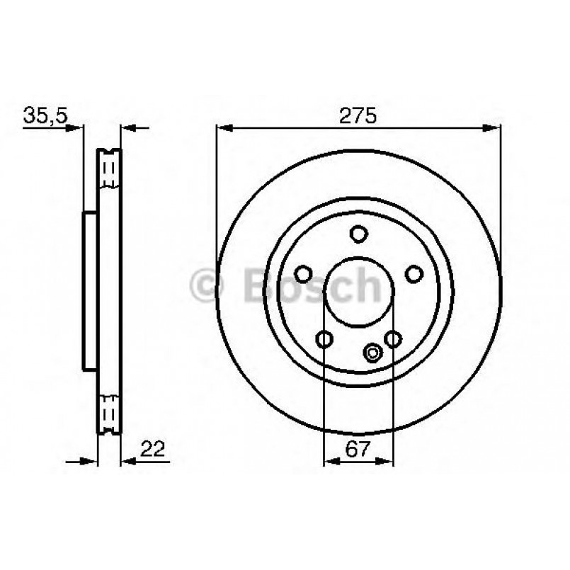 0986478474 BOSCH Гальмівний диск BD403 — фото товара