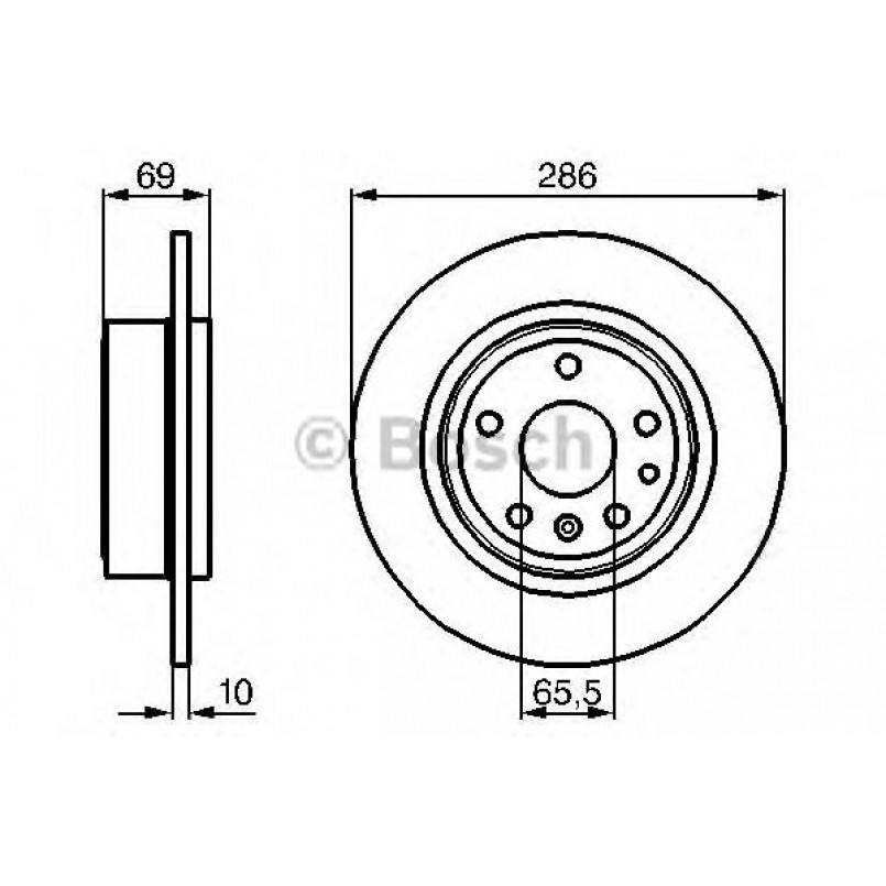 0986478478 BOSCH Гальмівний диск BD406 — фото товара
