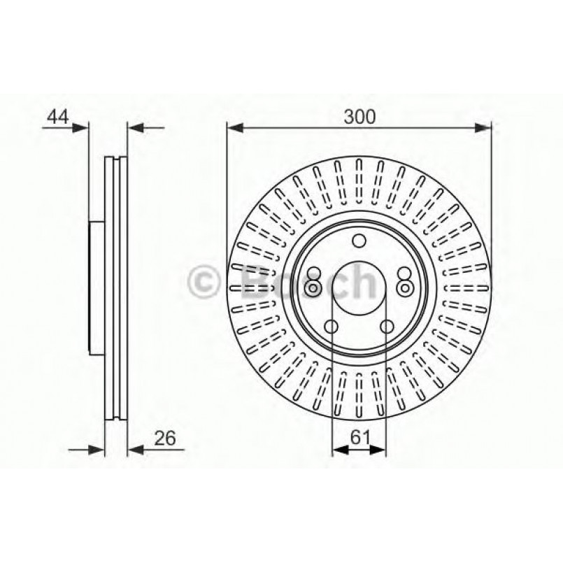 0986479668 BOSCH Гальмівний диск BD1508 — фото товара