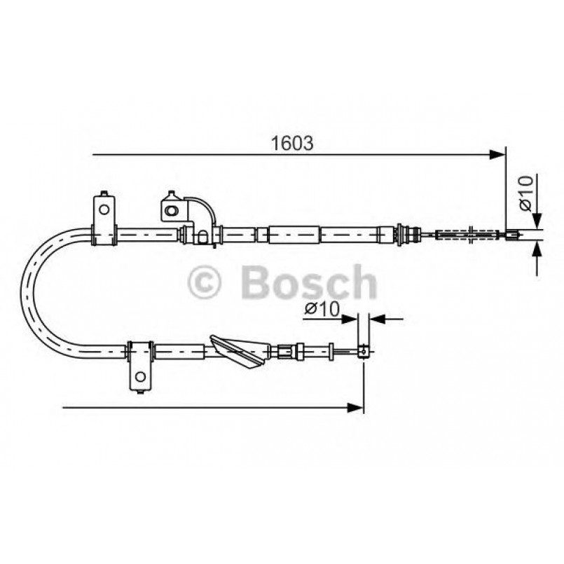 1987482080 BOSCH Трос ручного гальма — фото товара