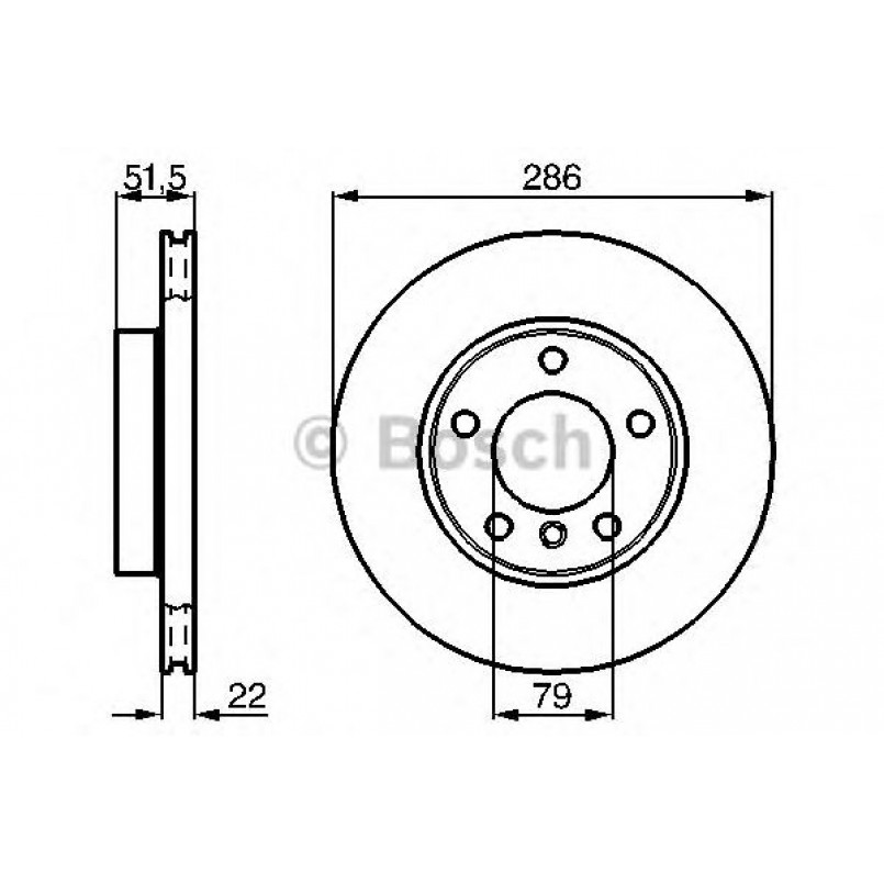 0986478513 BOSCH Гальмівний диск BD437 — фото товара №1