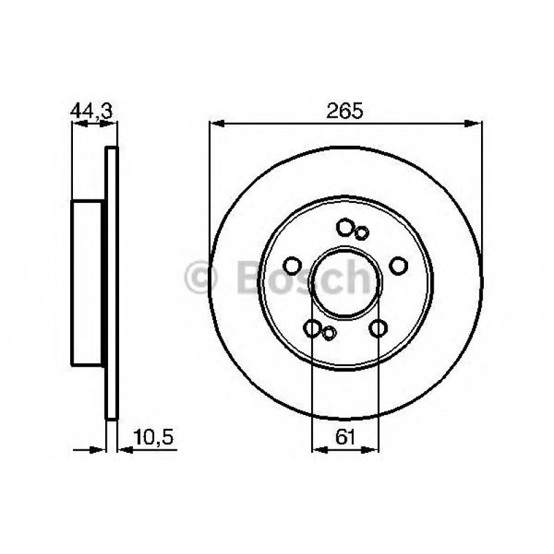 0986478758 BOSCH Гальмівний диск BD671 — фото товара