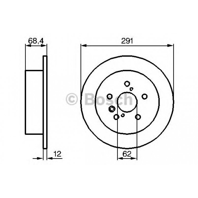 0986479200 BOSCH Гальмівний диск BD1069 — фото товара