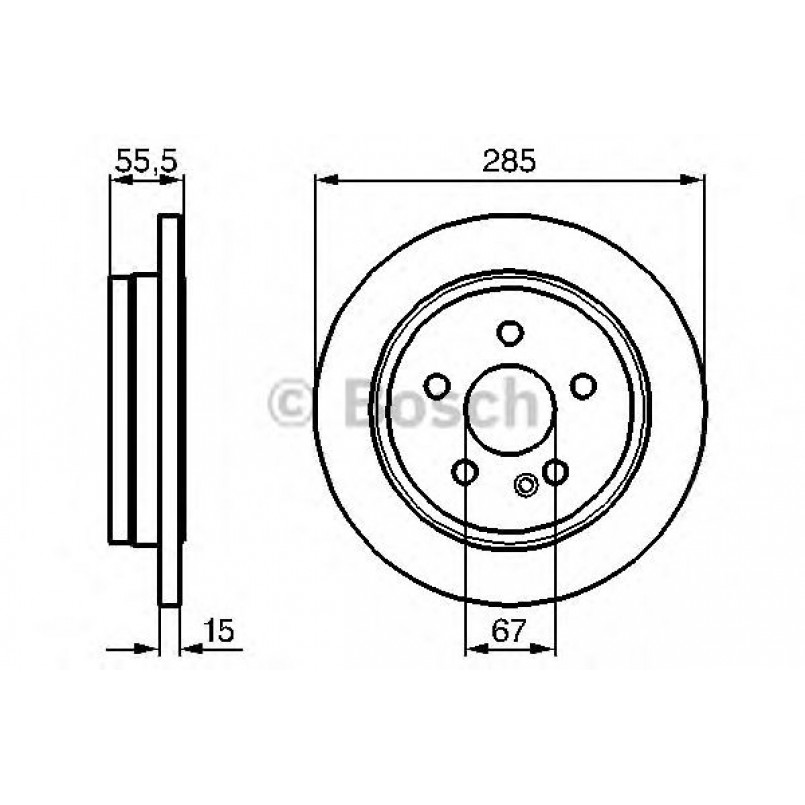 0986478469 BOSCH Гальмівний диск BD398 — фото товара