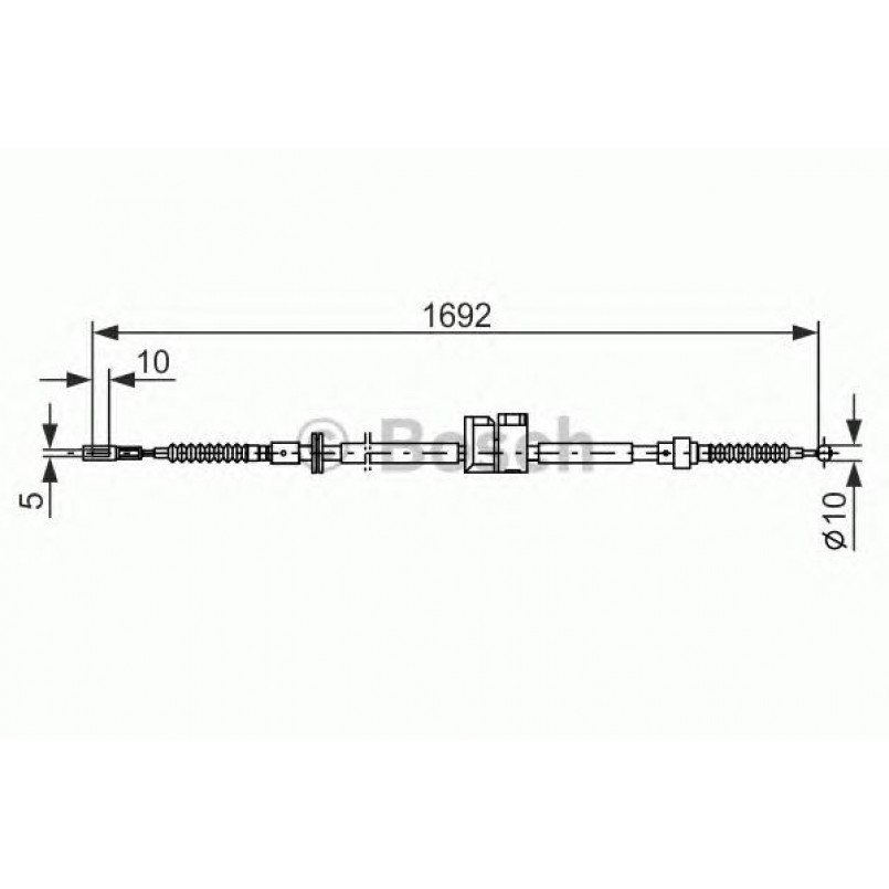 1987477813 BOSCH Трос ручного гальма — фото товара