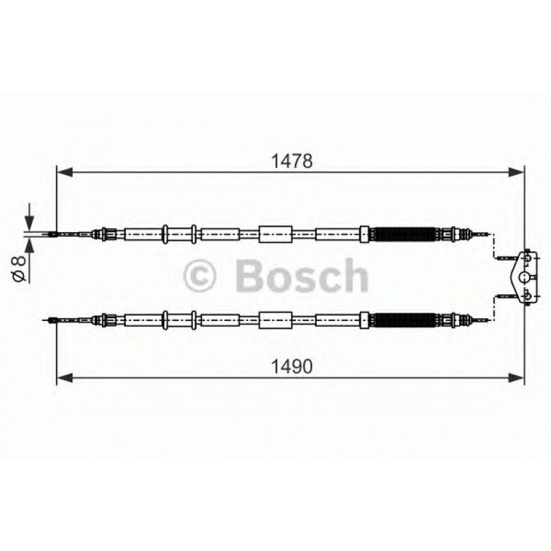 1987482282 BOSCH Трос ручного гальма — фото товара