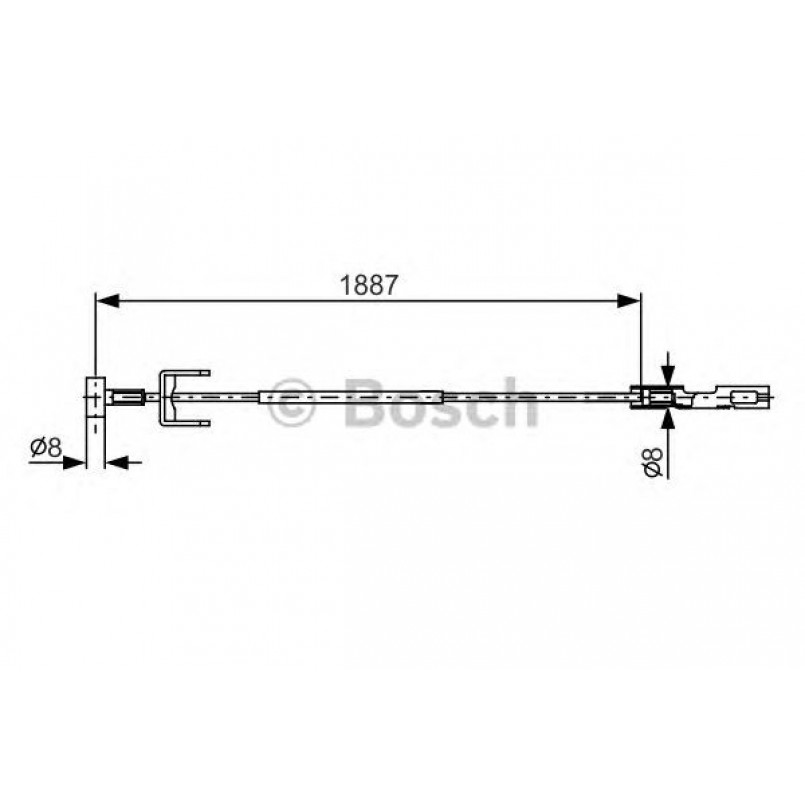 1987482292 BOSCH Трос ручного гальма — фото товара