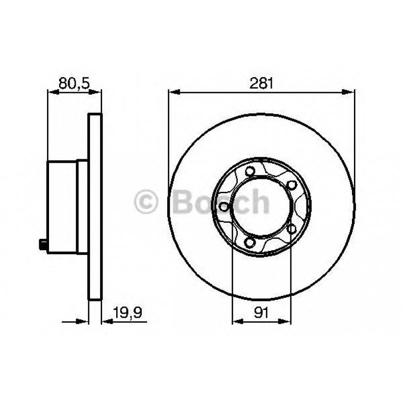 0986478138 BOSCH Гальмівний диск BD119 — фото товара