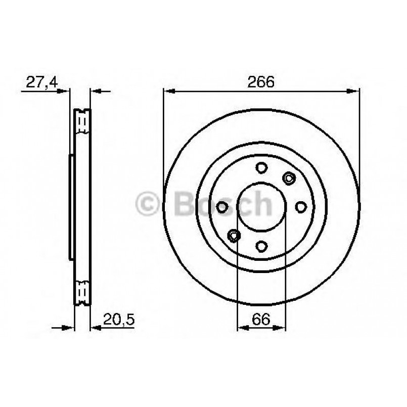 0986478268 BOSCH Гальмівний диск — фото товара №1