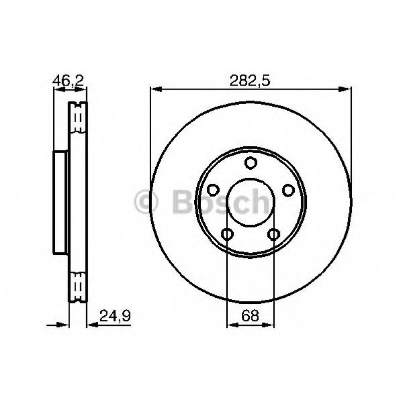 0986478872 BOSCH Гальмівний диск — фото товара №1