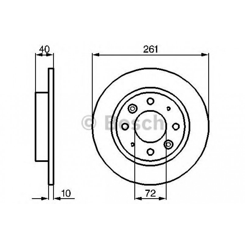 0986479018 BOSCH Гальмівний диск BD909 — фото товара