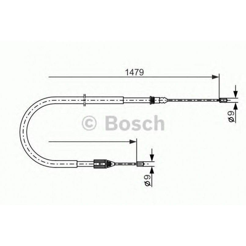 1987477647 BOSCH Трос ручного гальма — фото товара