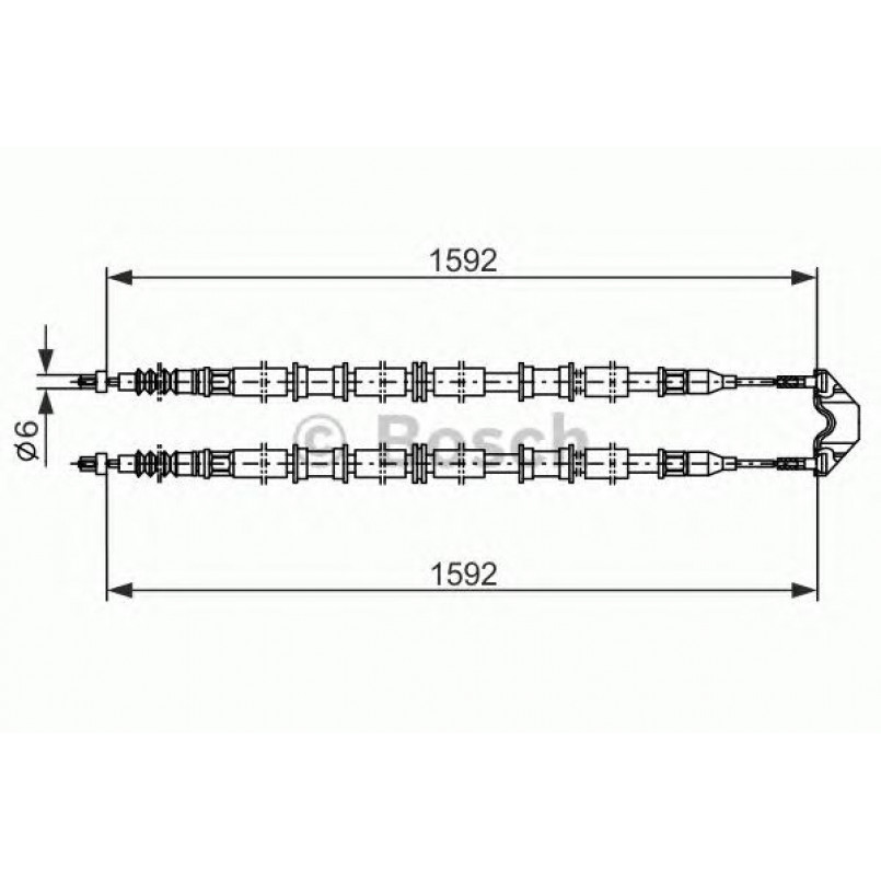1987482102 BOSCH Трос ручного гальма — фото товара