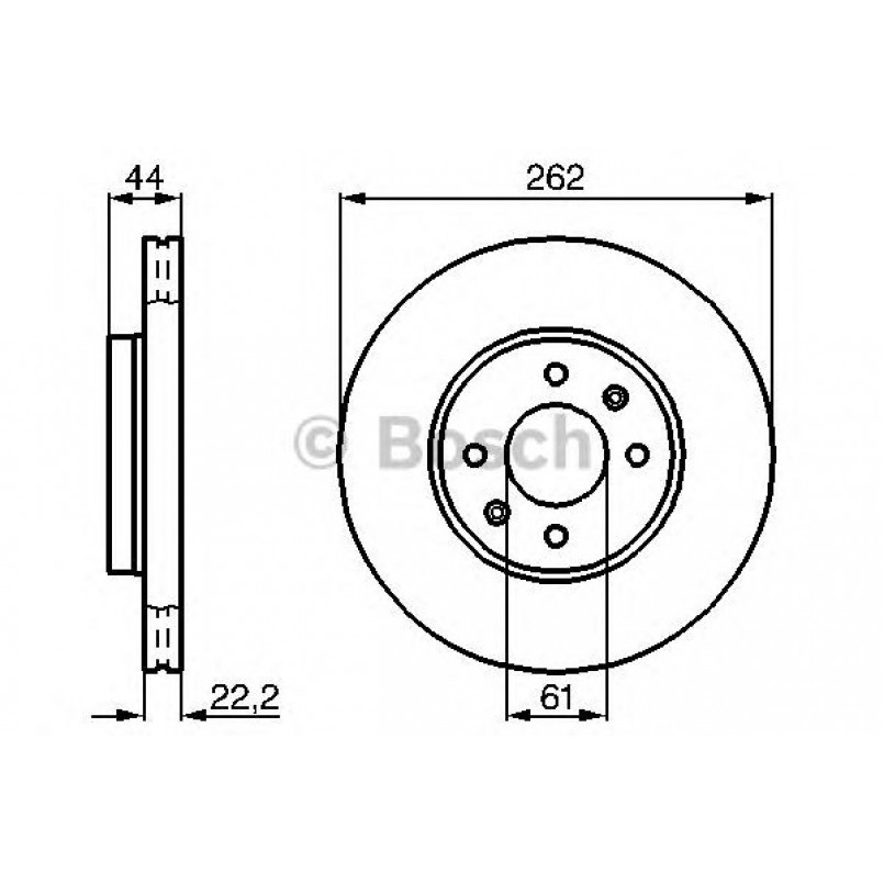 0986478598 BOSCH Гальмівний диск BD518 — фото товара №1