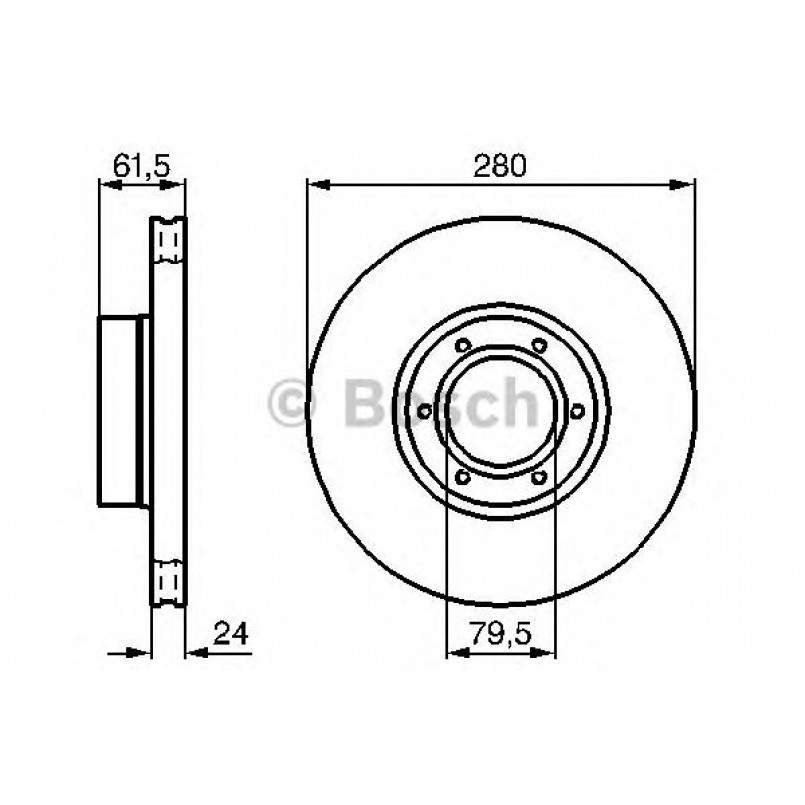 0986478745 BOSCH Гальмівний диск BD658 — фото товара №1