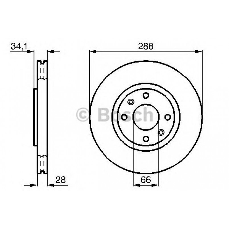 0986478980 BOSCH Гальмівний диск BD877 — фото товара №1