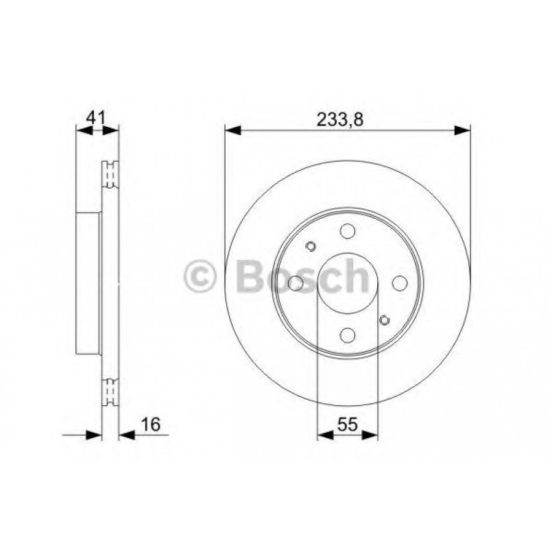 0986479352 BOSCH Гальмівний диск BD1196 — фото товара