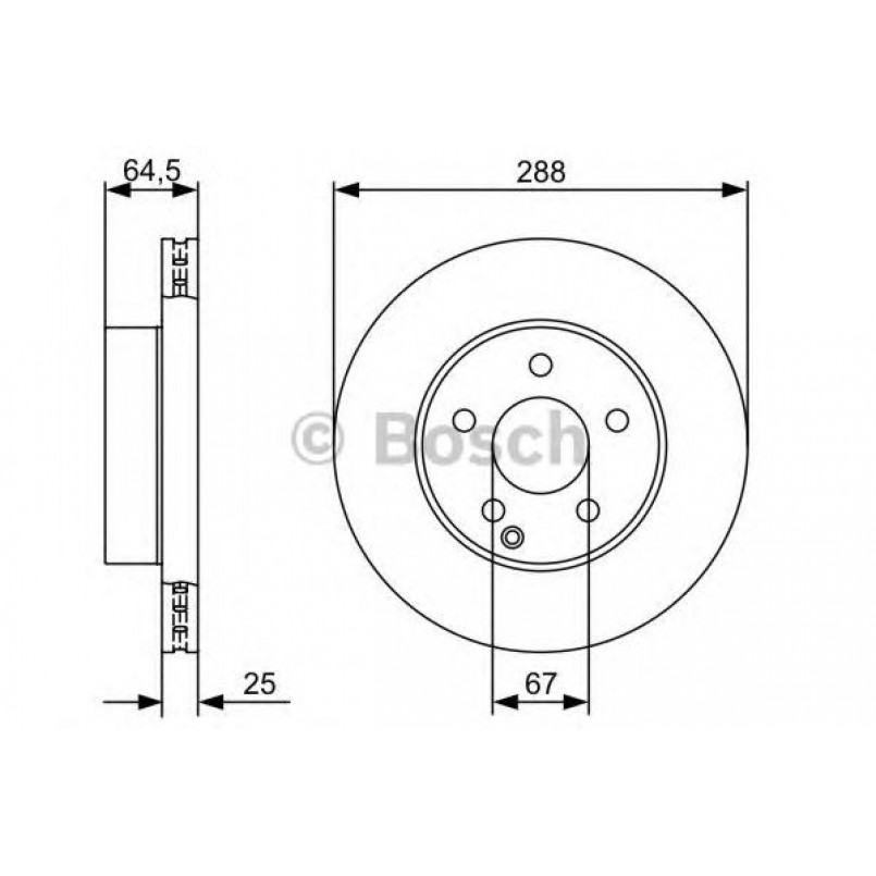 0986479406 BOSCH Гальмівний диск BD1300 — фото товара №1