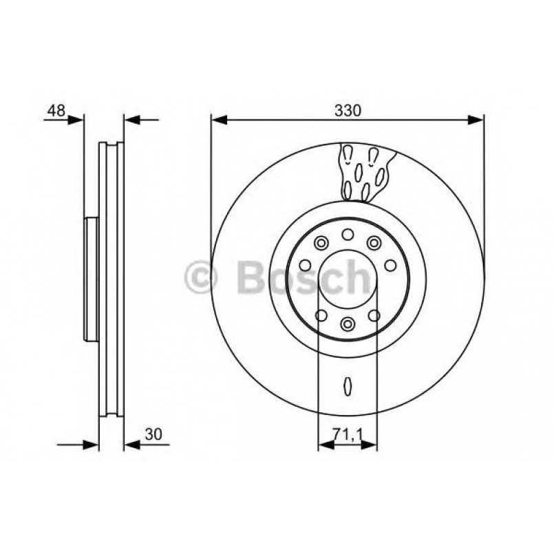 0986479529 BOSCH Гальмівний диск BD1379 — фото товара