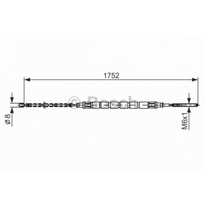 1987477690 BOSCH Трос ручного гальма — фото товара