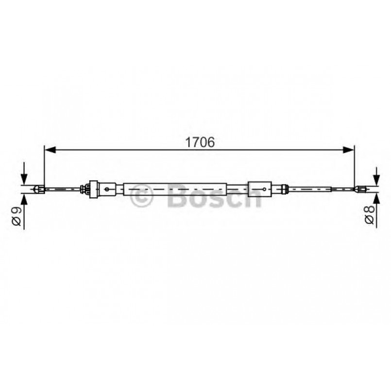 1987482316 BOSCH Трос ручного гальма — фото товара