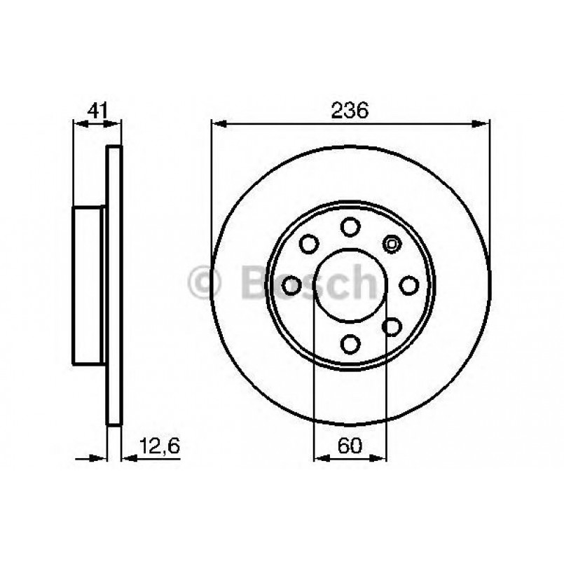 0986479B20 BOSCH Гальмівний диск BD2021 — фото товара №1