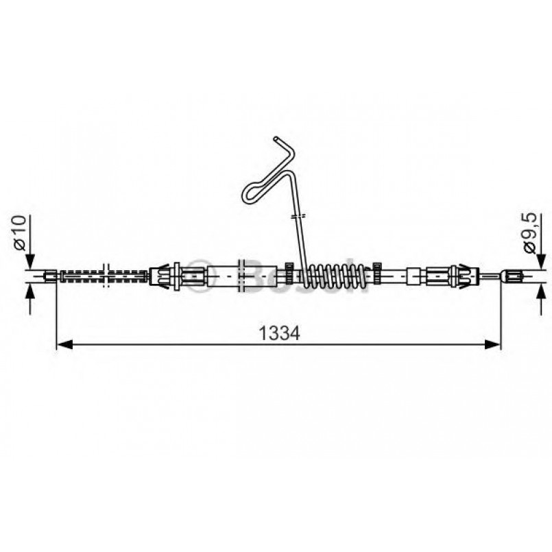 1987477177 BOSCH Трос ручного гальма — фото товара